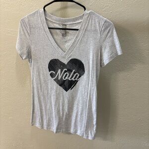 Next Level Apparel Gray Fitted New Orleans Short Sleeve Tee